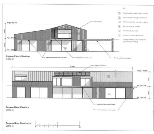 Peace Park Barn Proposed South & West Elevations.j