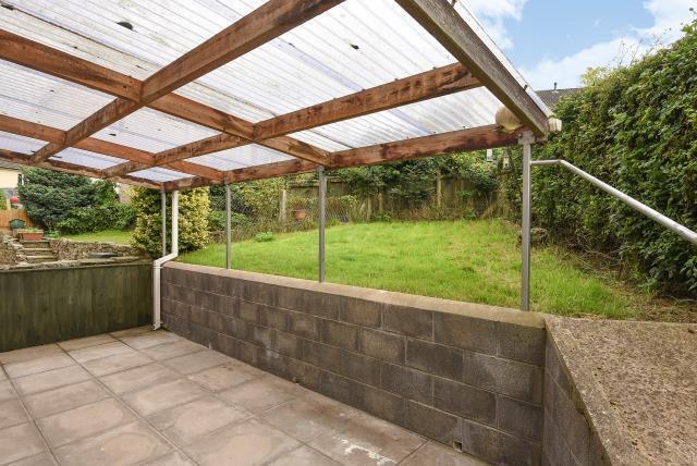 Back patio and canopy