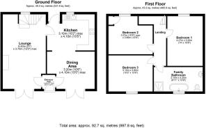 Tumbledown, 8 Grantsfield, The Downs - all floors.