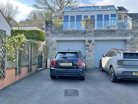 Detached double garage with studio an...