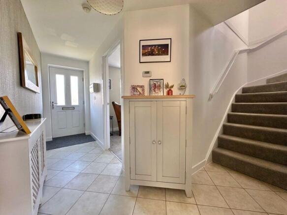 Hall with tiled floor