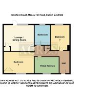 Floor plan Flat 11 Stratford Court, Sutton Coldfie