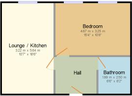 484 Sq Ft -Floorplan
