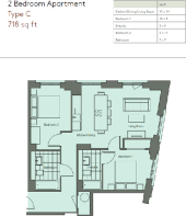 2 Bed Type C Layout