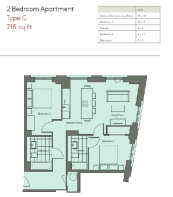 2 Bed Type C Layout