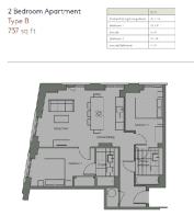 2 bed type B layout