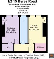 Flat 1/2 15 Byres Road Floorplan