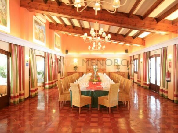 1st floor dining room set up in Bar-Restaurant with swimming pool and leisure area in Son Bou