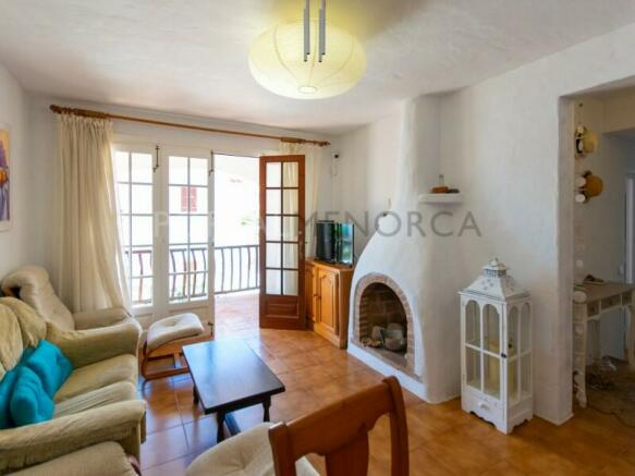Living room of a beautiful flat with sea views in Playas de Fornells.