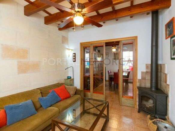 Living room of an authentic village house in the centre of Mercadal