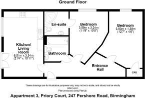 Appartment 3, Priory Court, 247 Pershore Road, Bir