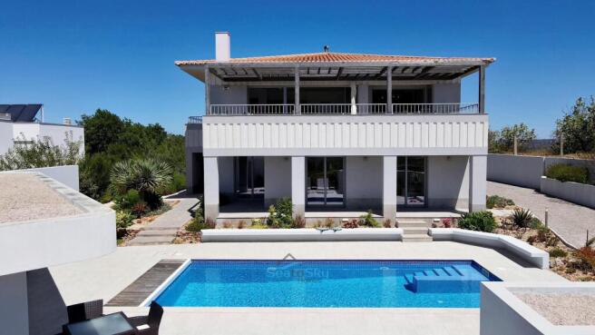 recently built villa and pool