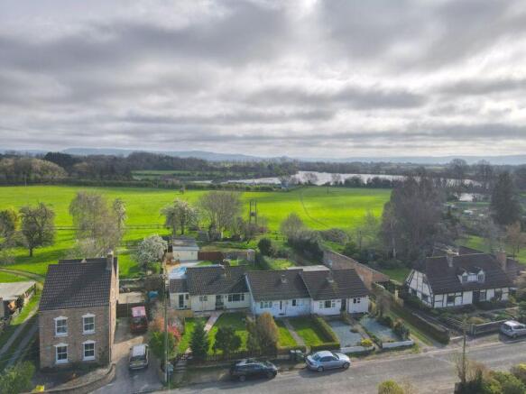 Aerial view from the front