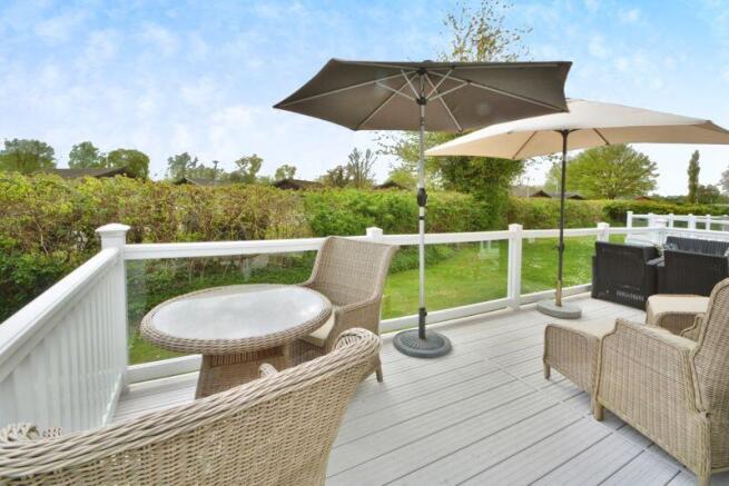 Private, southerly facing decking