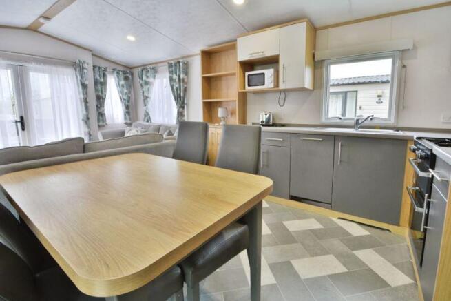 Dining area and kitchen