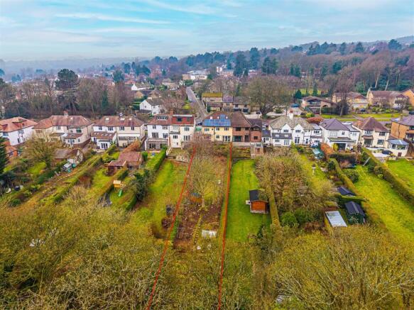 Aerial of plot and rear