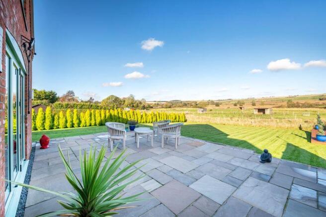 Patio, garden and views