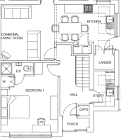 Bedroom and Communal