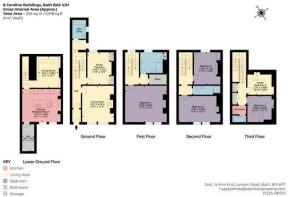 8 Caroline Buildings, Bath, BA2 4JH - Coloured Pla