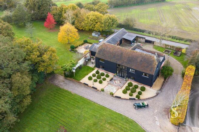 Aerial of Barn rear