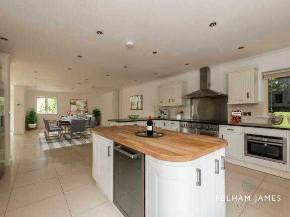 Kitchen (virtually staged), Mulberry House, Empingham