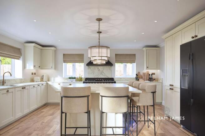 Kitchen, Ash House, Stonefield Close, Rippingale (rendered image)