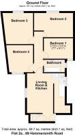 Flat 2a , 89 Hammersmith Road - Floorplan