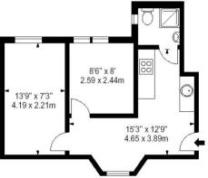 top floor 2 bed