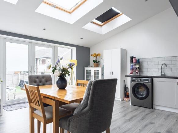 Living, dining area