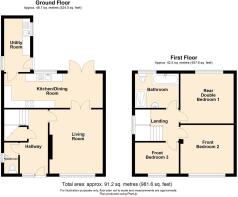 Floor plan- Hirael, 10 Maesydderwen, Pontrhydfendi