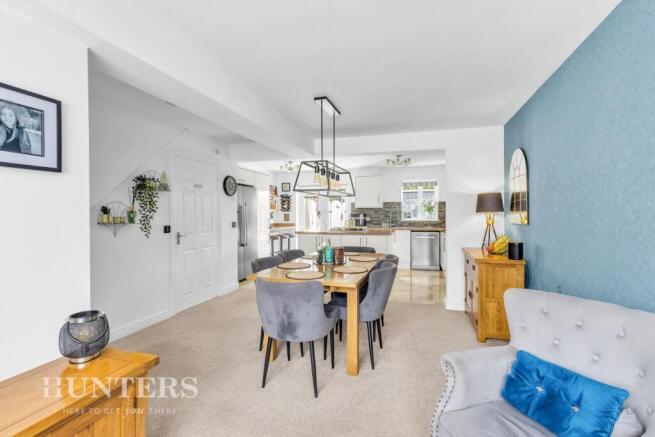 Open plan dining kitchen and living