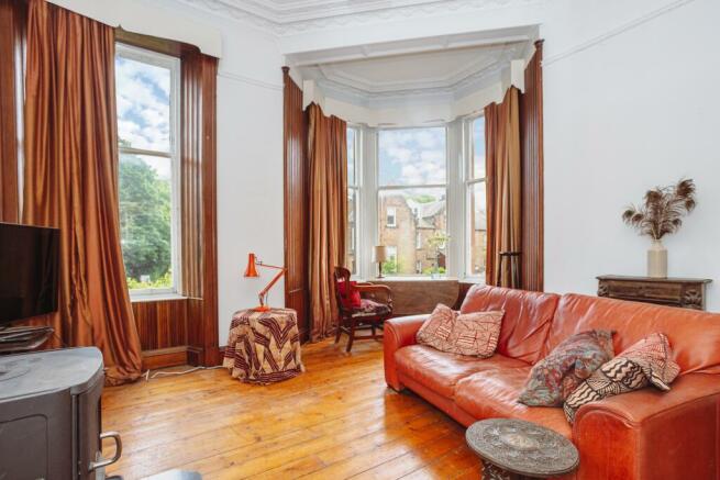 Living Room with Bay Window