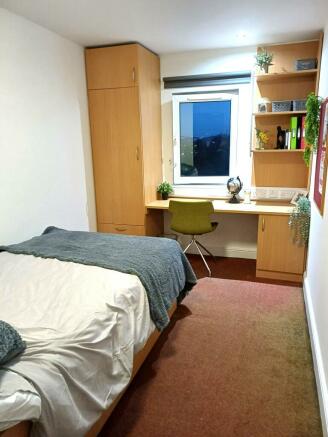 Bedroom and study area