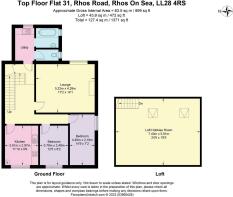 Floor plan - Top Floor Flat 31 Rhos Road, Rhos-on-