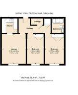 Floor Plan. Flat 54 Swn-Y-Moor, 78 Conway Road, Co