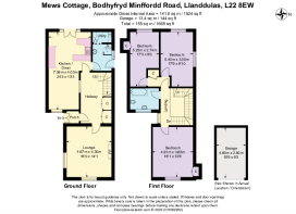 Floor plan - Mews Cottage, Bodhyfryd Minffordd Roa