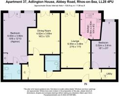 Floor plan - Apartment 37, Adlington House, Abbey 