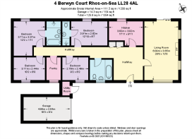 Floor Plan -  4 Berwyn Court Rhos-on-Sea LL28 4AL.