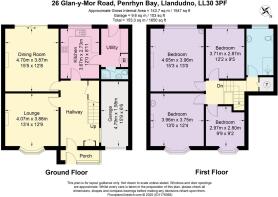 Floor Plan - 26 Glan-y-Mor Road, Penrhyn Bay, Llan