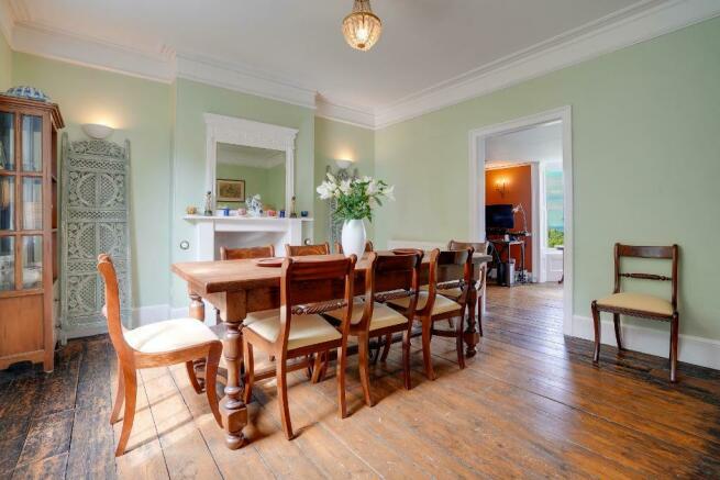 Grand dining room with views