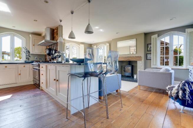 Open plan kitchen and living