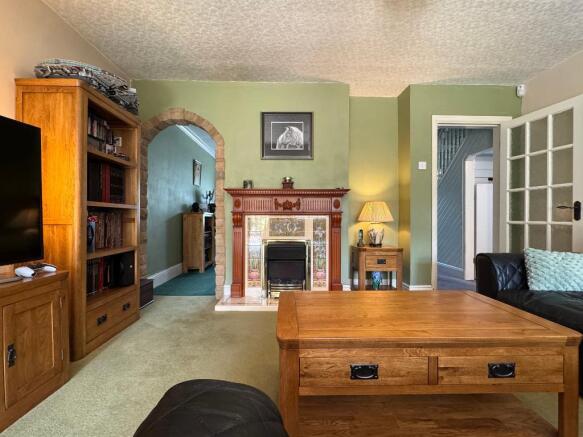 Sitting room leading to dining room