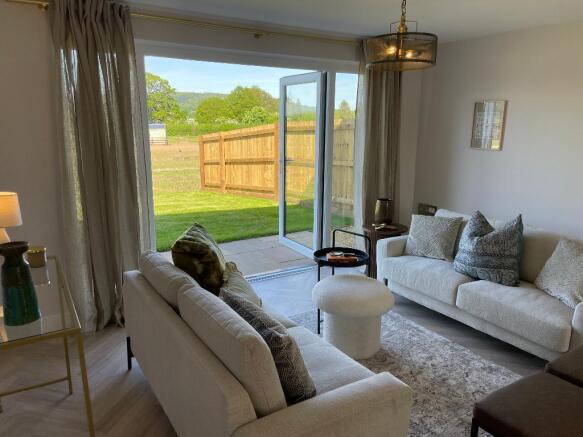 Sitting room with French doors