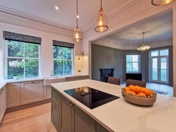 Open plan kitchen/living room