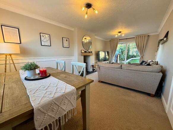 Elegant sitting room, doors to garden