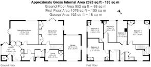 Floor plan - not to scale.