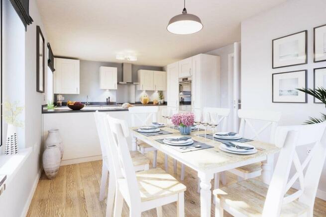 An open plan kitchen and dining area is the perfect place for entertaining