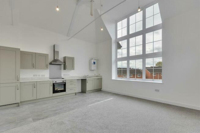 Open plan kitchen/living/dining area