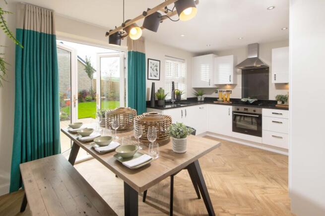 Internal image of the Ellerton dining kitchen