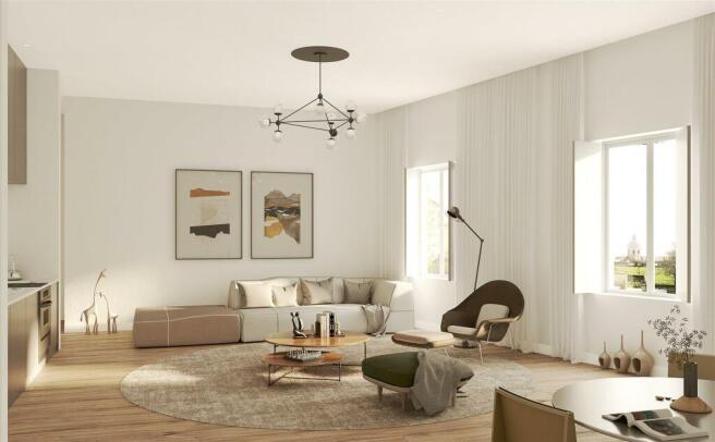 Living Room, T2 Duplex, São Vicente, Lisbon